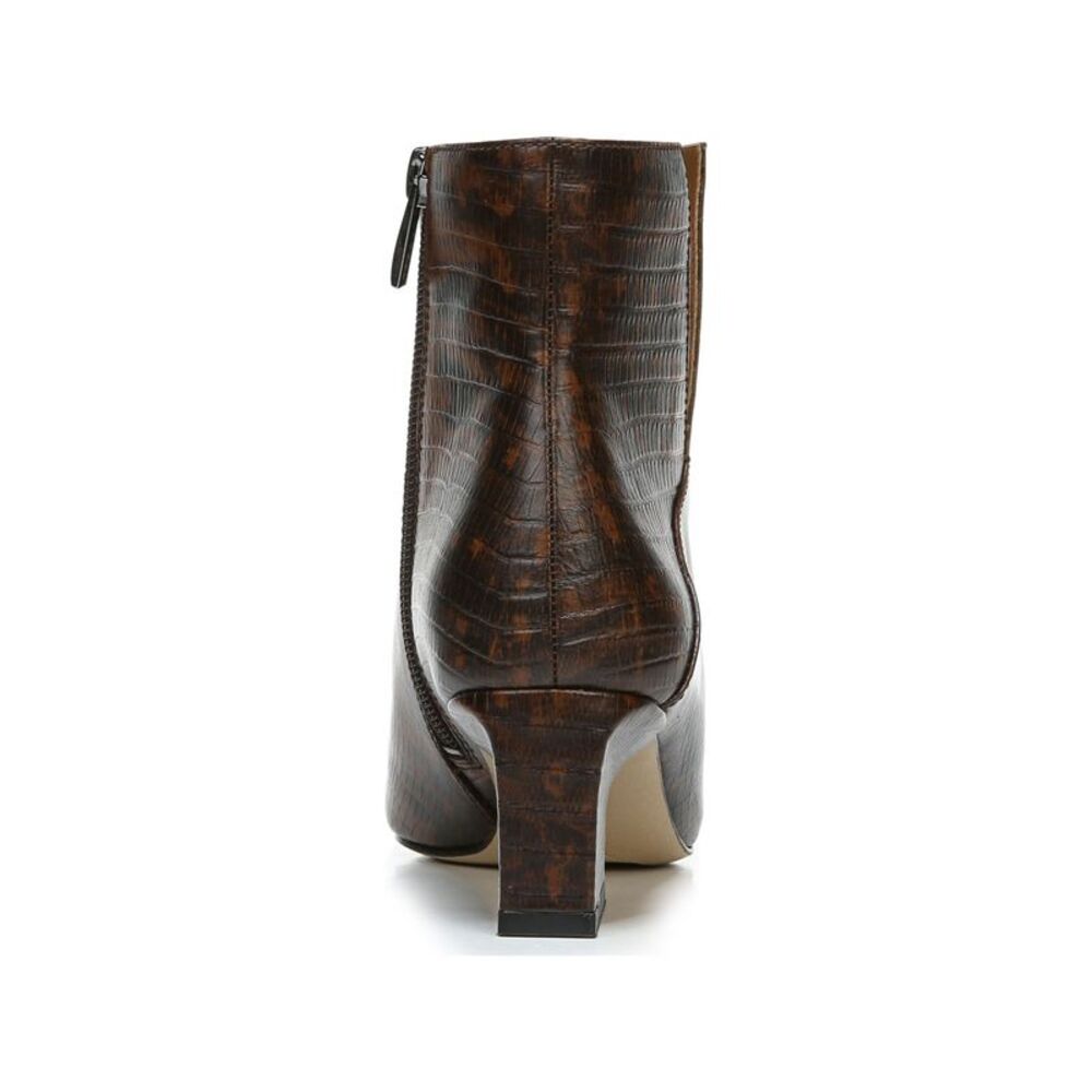 FRANCO SARTO Womens Brown Animal Print Architectual Leather Dress Booties 5 M - Picture 2 of 4